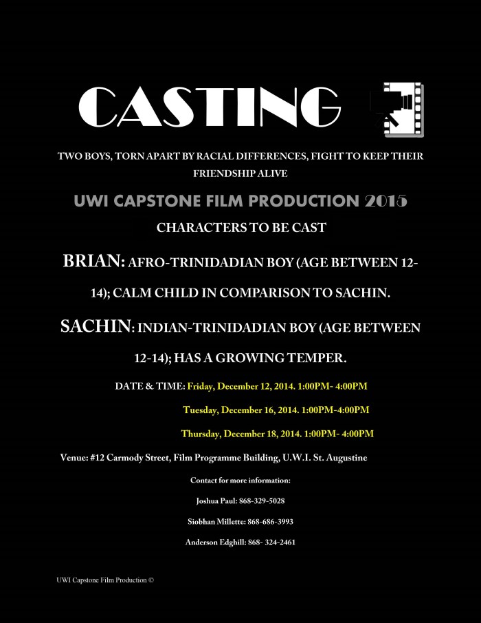 Casting call flyer 2