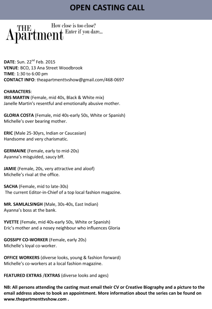 OPEN CASTING CALL-THE APARTMENT (2)